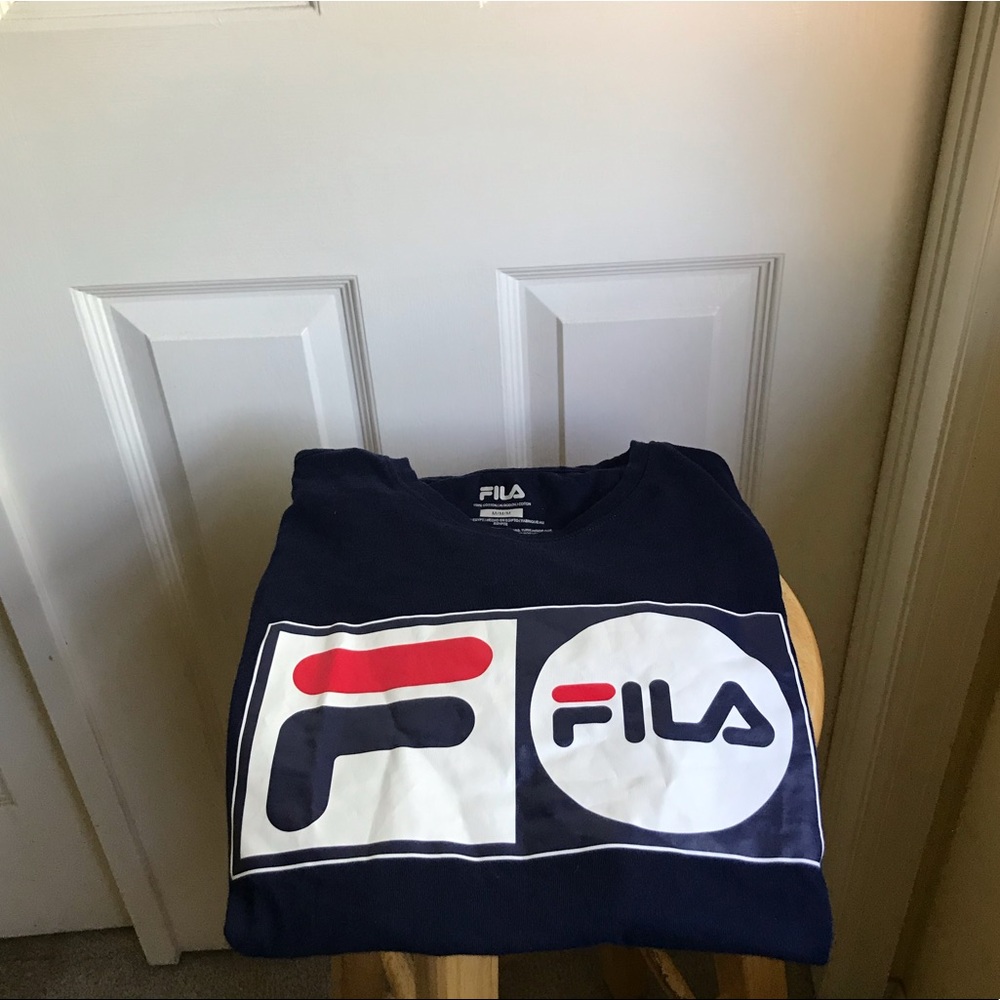 Navy Fila Tee